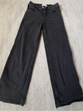abercrombie kids Wide Leg Black Jeans